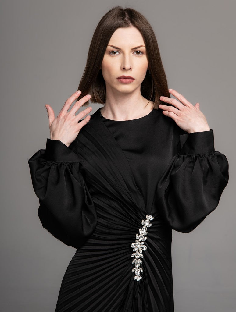 Stylish Dress Aleena Obsidian Black