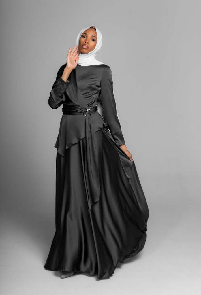 Classic Satin Dress Amore Black
