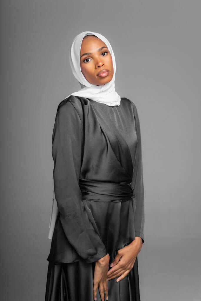 Classic Satin Dress Amore Black