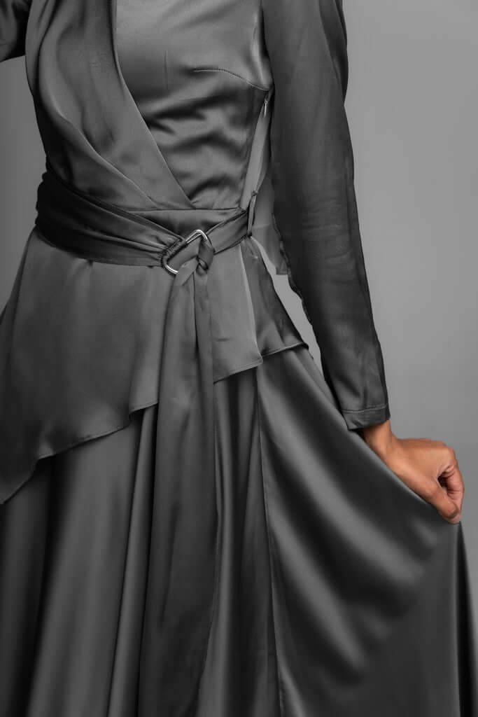 Classic Satin Dress Amore Black