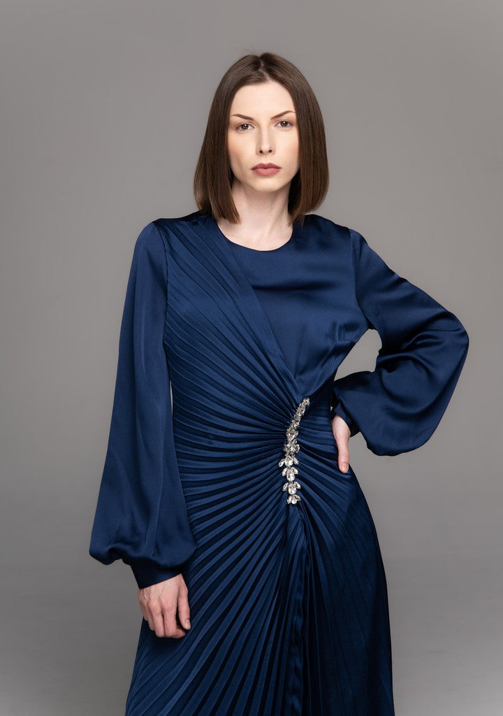 Modest Fashion Maxi Dress Aleena Navy blue 