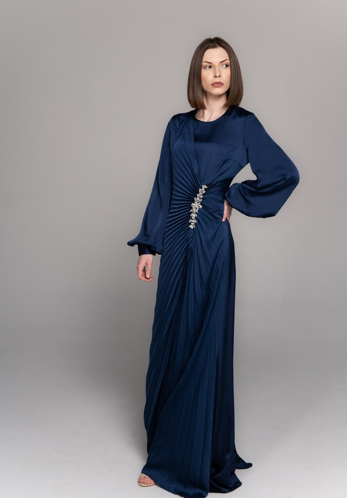 Modest Fashion Maxi Dress Aleena Navy blue 