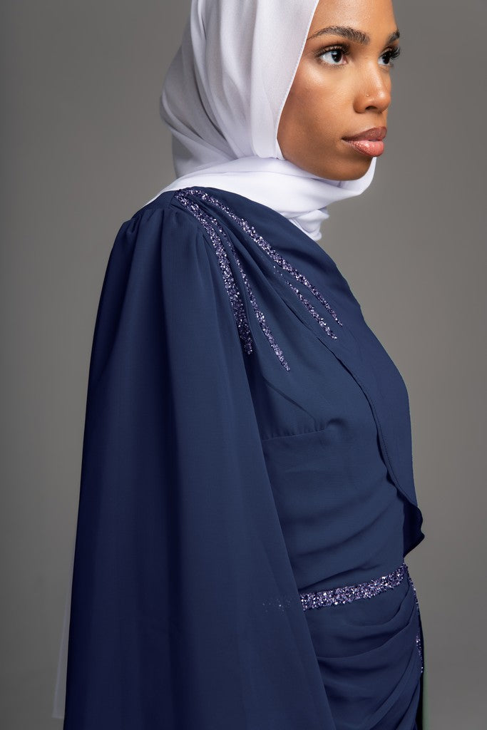 Sophisticated Maxi Dress Ameera Navy Blue 