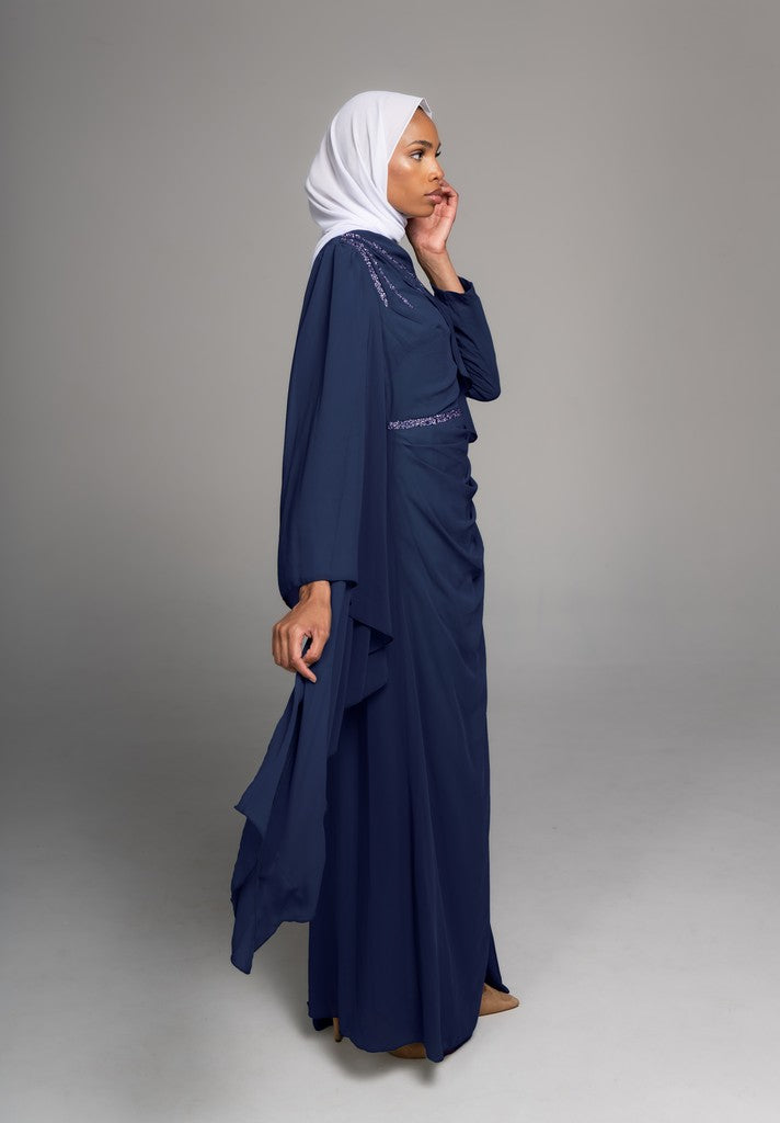 Sophisticated Maxi Dress Ameera Navy Blue 