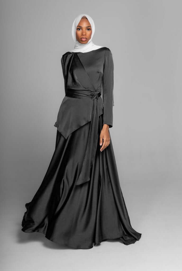 Classic Satin Dress Amore Black 