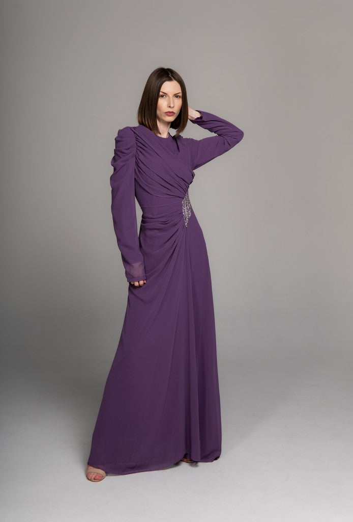 New Modest Stylish Maxi Dress Bella Lilac