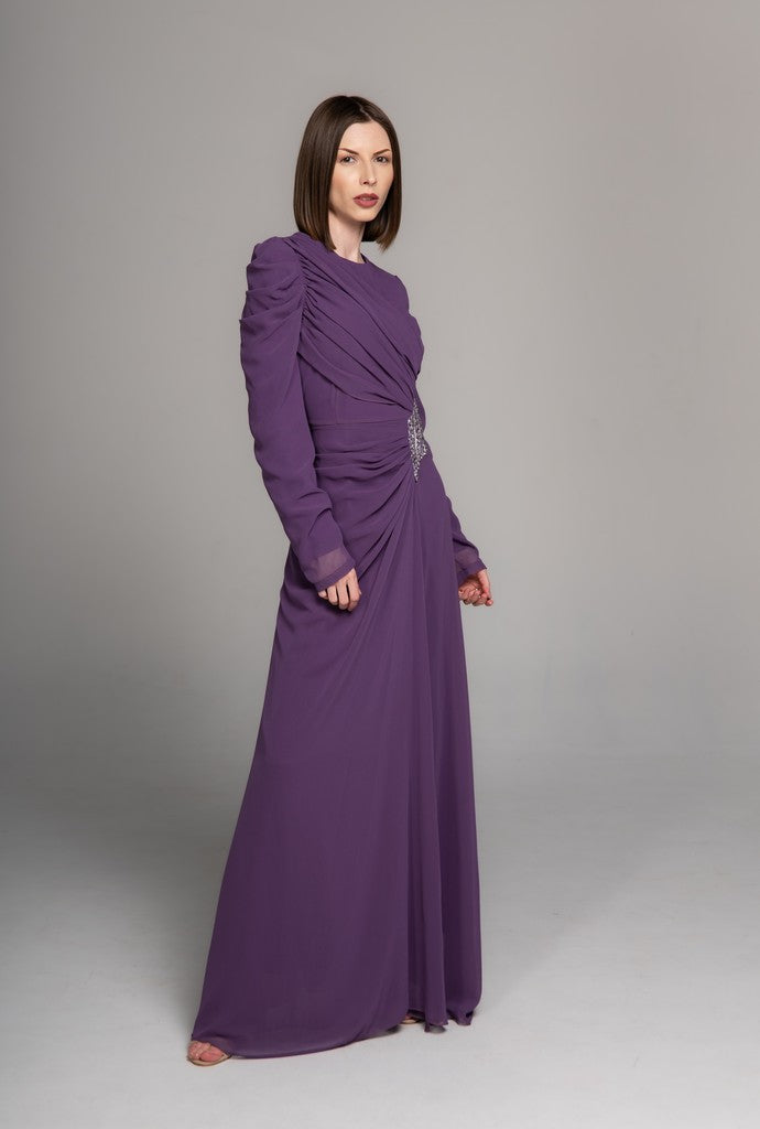 New Modest Stylish Maxi Dress Bella Lilac