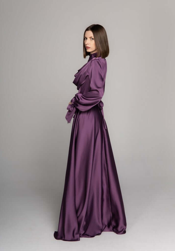 Classic stylish Dress Jamila Aubergine 