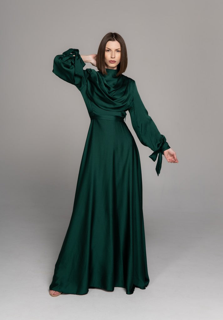 Fashionable  Maxi Dress Jamila Forest Green