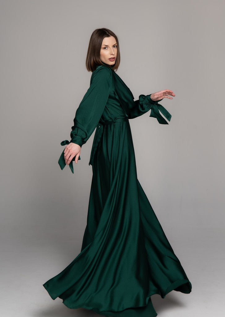 Fashionable Maxi Dress Jamila Forest Green