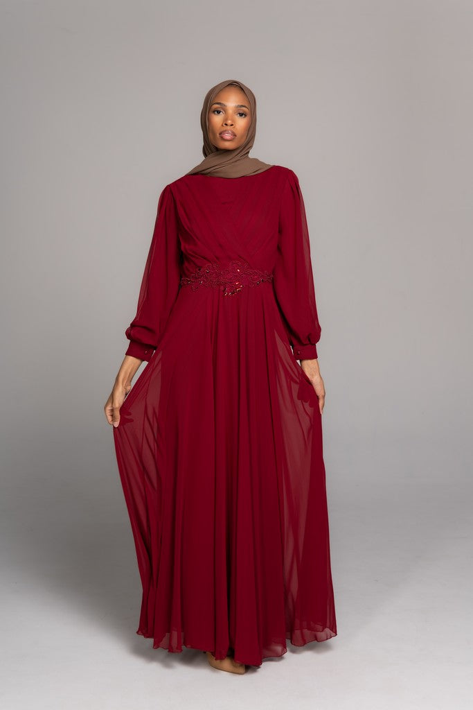 Sizzling Style Maxi Dress Mohib Cherry Red 