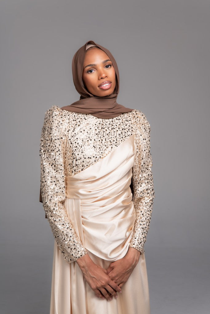 New Best Fashion Maxi Dress Sahar Cream